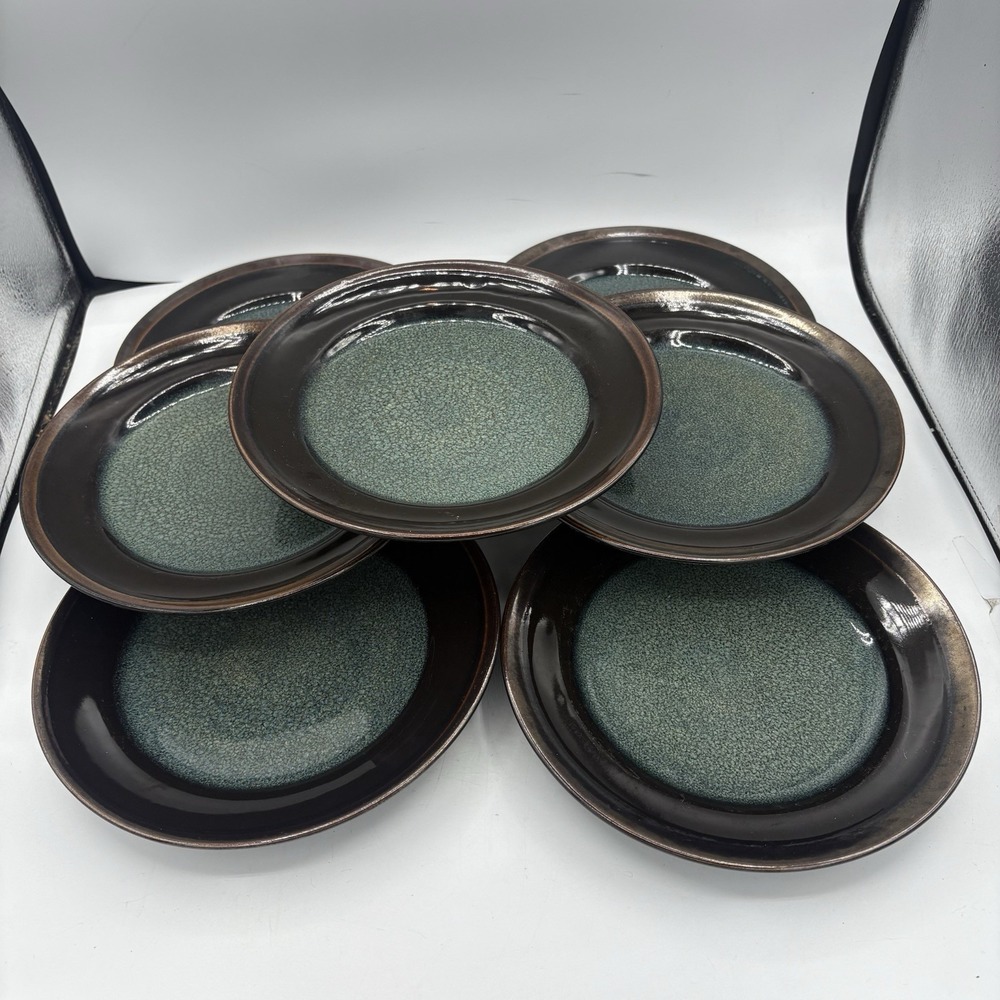 Mikasa Gourmet‎ Basics Salad Plates Jade Stoneware  8 5/8" Set of 7